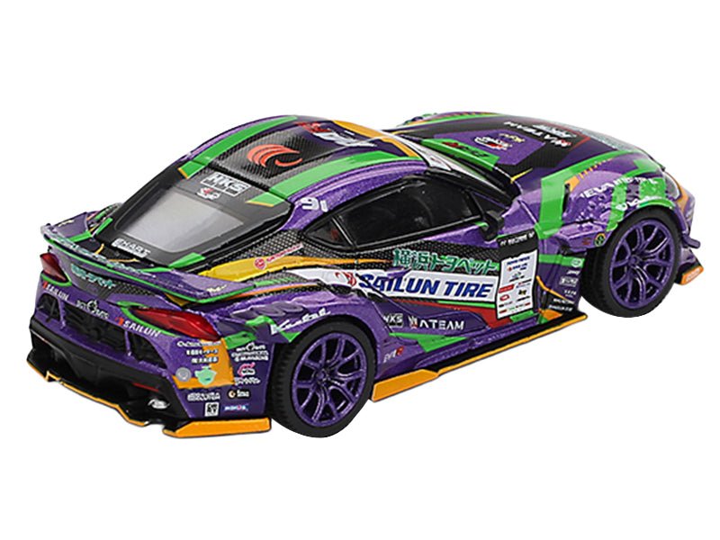 Toyota GR Supra KUHL RHD (Right Hand Drive) #91 Shingo Hatanaka "Evangelion Racing" "D1 Grand Prix" (2021) Limited Edition 1/64 Diecast Model Car by Mini GT-Mini GT-ModelCars.com