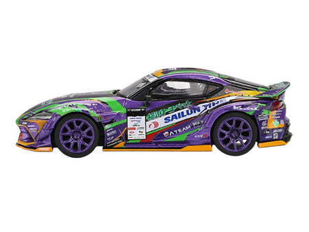 Toyota GR Supra KUHL RHD (Right Hand Drive) #91 Shingo Hatanaka "Evangelion Racing" "D1 Grand Prix" (2021) Limited Edition 1/64 Diecast Model Car by Mini GT-Mini GT-ModelCars.com