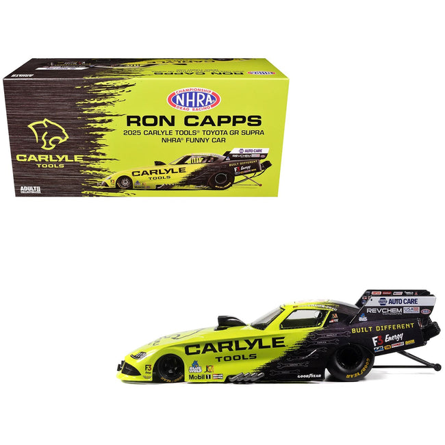 Toyota GR Supra NHRA Funny Car Ron Capps "Carlyle Tools" (2025) Limited Edition 1/24 Diecast Model by Auto World-Autoworld-ModelCars.com