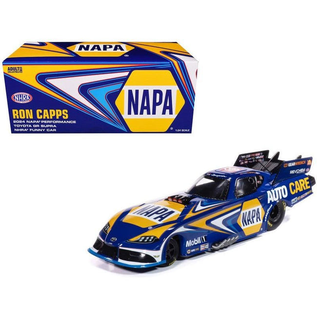 Toyota GR Supra NHRA Funny Car Ron Capps "NAPA Performance" (2024) Limited Edition 1/24 Diecast Model by Auto World-Autoworld-ModelCars.com