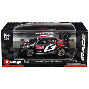 Toyota GR Yaris Rally1 Hybrid #17 Sebastien Ogier - Vincent Landais "Toyota Gazoo Racing WRT" "World Rally Championship" (2024) "Race" Series 1/43 Diecast Model Car by Bburago