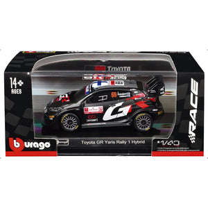 Toyota GR Yaris Rally1 Hybrid #69 Kalle Rovanpera - Jonne Halttunen "Toyota Gazoo Racing WRT" "World Rally Championship" (2024) "Race" Series 1/43 Diecast Model Car by Bburago