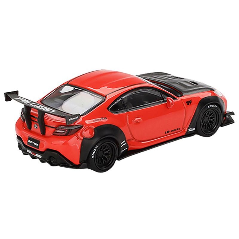Toyota GR86 "LB - Nation - Liberty Walk" Red with Carbon Hood Limited Edition 1/64 Diecast Model Car by Mini GT - Mini GT - ModelCars.com