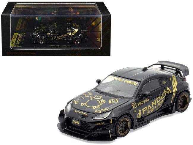 Toyota GR86 "Pandem" RHD (Right Hand Drive) Black with Gold Graphics "Hobby Expo China 2025 Event Exclusive" 1/64 Diecast Model Car by Inno Models-Inno Models-ModelCars.com