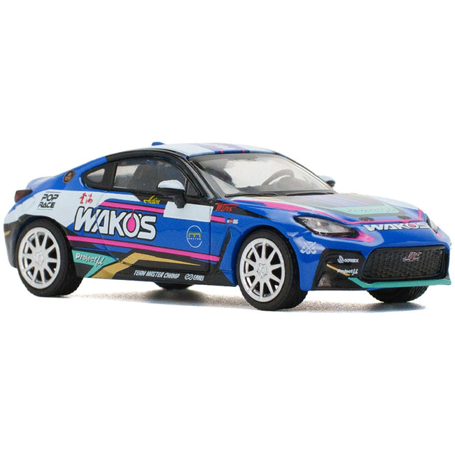 Toyota GR86 "Wako's" Blue with Graphics 1/64 Diecast Model Car by Pop Race - Pop Race - ModelCars.com