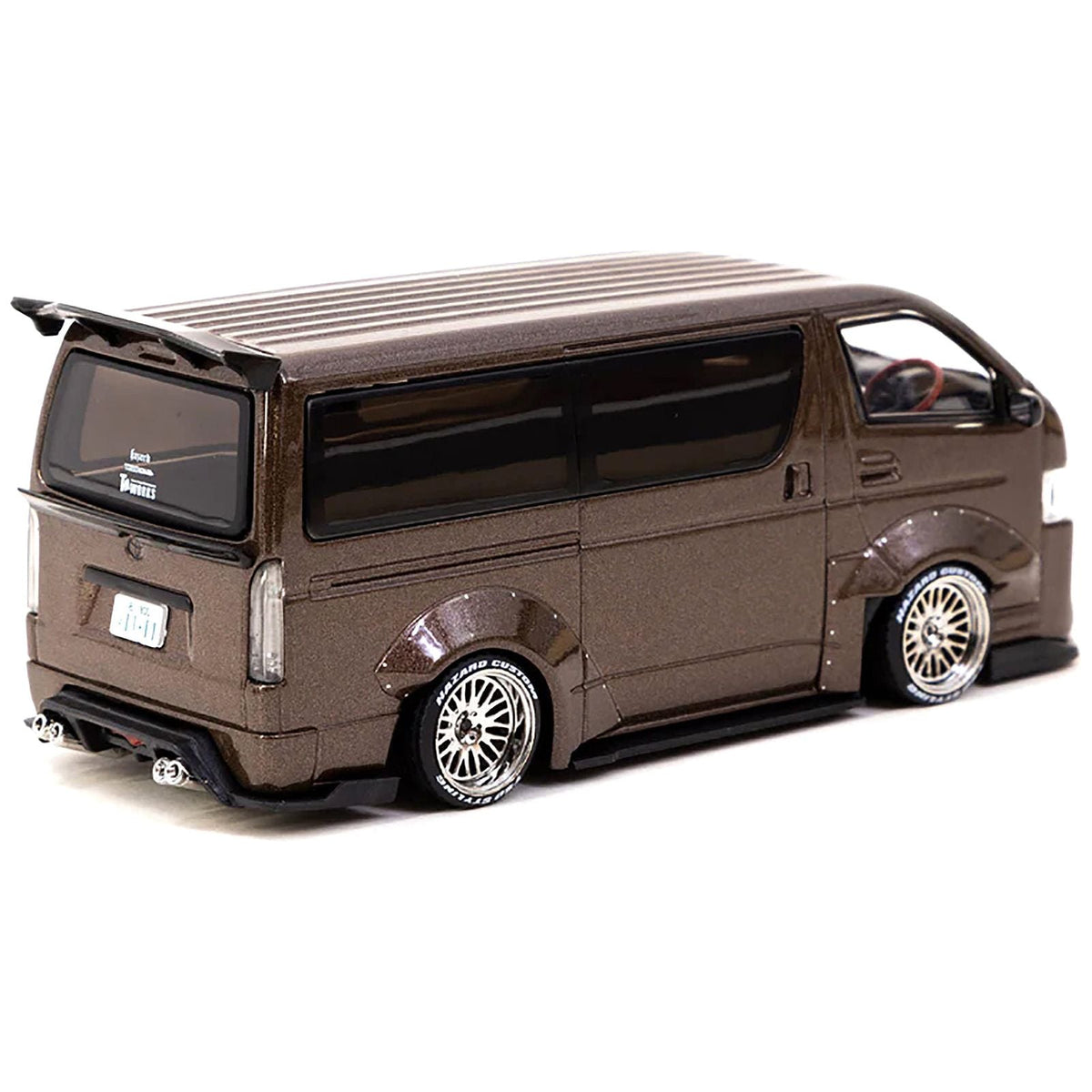Toyota Hiace Widebody Van RHD Brown Metallic 1/43 Diecast Model