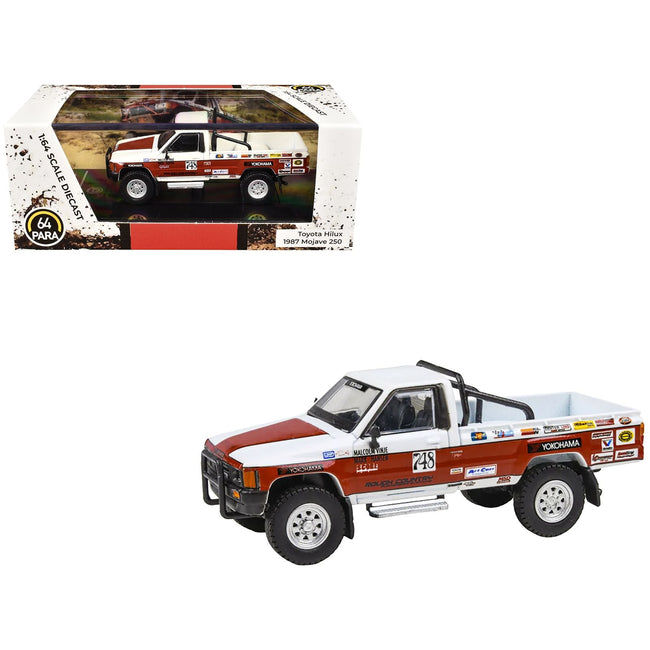 Toyota Hilux Pickup Truck #748 Malcolm Vinje - Mark Hansen "Mojave 250" (1987) 1/64 Diecast Model Car by Paragon Models-Paragon-ModelCars.com