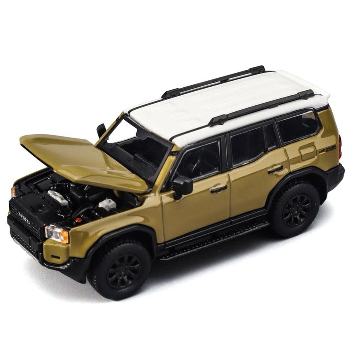 Toyota Land Cruiser 250 Sand with White Top 1/64 Diecast Model Car by Trends Hobby-Trends Hobby-ModelCars.com