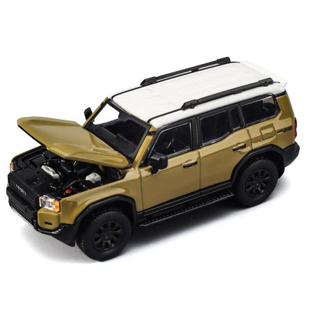 Toyota Land Cruiser 250 Sand with White Top 1/64 Diecast Model Car by Trends Hobby-Trends Hobby-ModelCars.com
