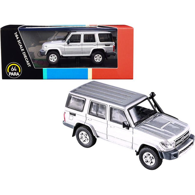 Toyota Land Cruiser 76 Silver Pearl 1/64 Diecast Model Car by Paragon - Paragon - ModelCars.com