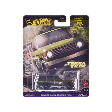 Toyota Land Cruiser FJ60 Green with Stripes "Terra Trek" Series Diecast Model Car by Hot Wheels-Hotwheels-ModelCars.com