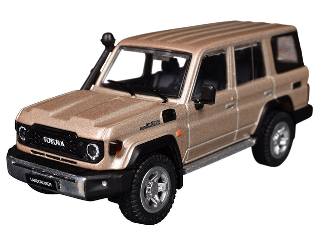 Toyota Land Cruiser (J76) Gold Metallic 1/64 Diecast Model Car by GCD-GCD-ModelCars.com