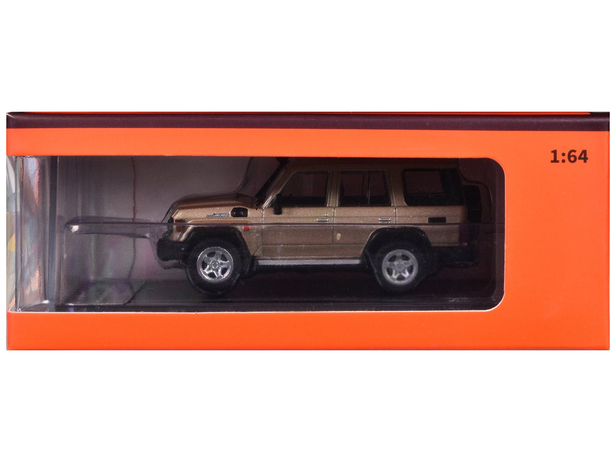 Toyota Land Cruiser (J76) Gold Metallic 1/64 Diecast Model Car by GCD-GCD-ModelCars.com