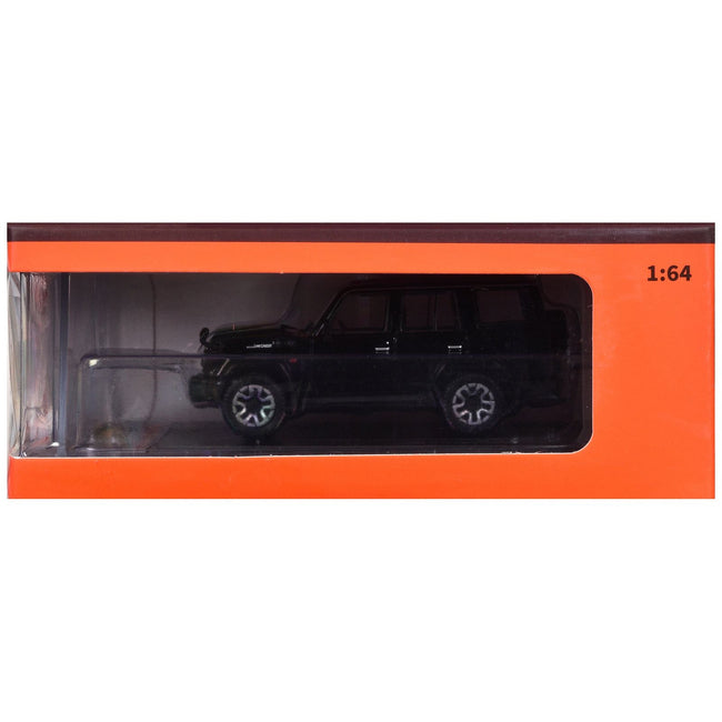 Toyota Land Cruiser (J76) RHD (Right Hand Drive) Black 1/64 Diecast Model Car by GCD-GCD-ModelCars.com
