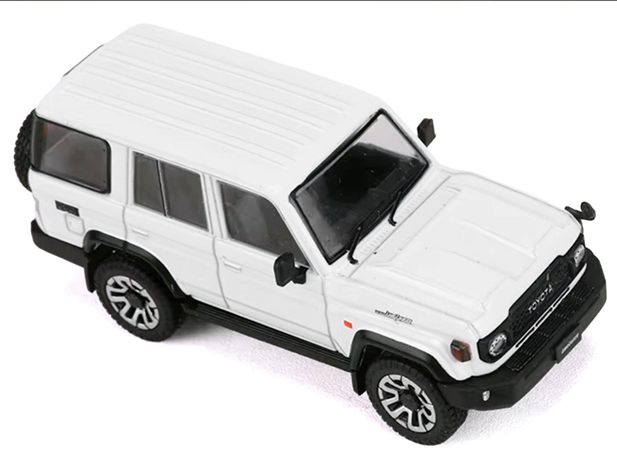 Toyota Land Cruiser (J76) RHD (Right Hand Drive) White 1/64 Diecast Model Car by GCD-GCD-ModelCars.com