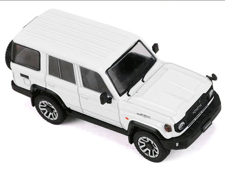Toyota Land Cruiser (J76) RHD (Right Hand Drive) White 1/64 Diecast Model Car by GCD-GCD-ModelCars.com