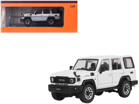 Toyota Land Cruiser (J76) RHD (Right Hand Drive) White 1/64 Diecast Model Car by GCD-GCD-ModelCars.com