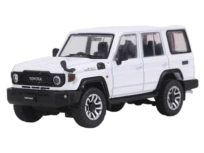 Toyota Land Cruiser (J76) RHD (Right Hand Drive) White 1/64 Diecast Model Car by GCD-GCD-ModelCars.com