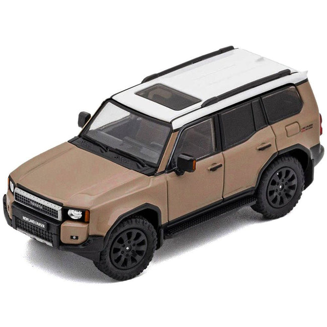 Toyota Land Cruiser Prado 250 Beige with White Top 1/64 Diecast Model Car by GCD-GCD-ModelCars.com