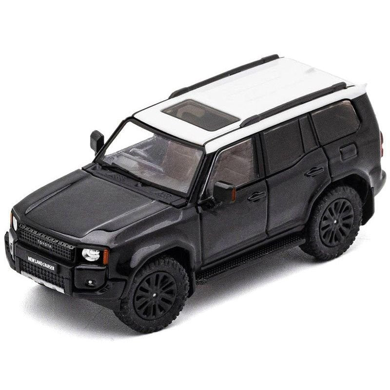 Toyota Land Cruiser Prado 250 Black with White Top 1/64 Diecast Model Car by GCD-GCD-ModelCars.com