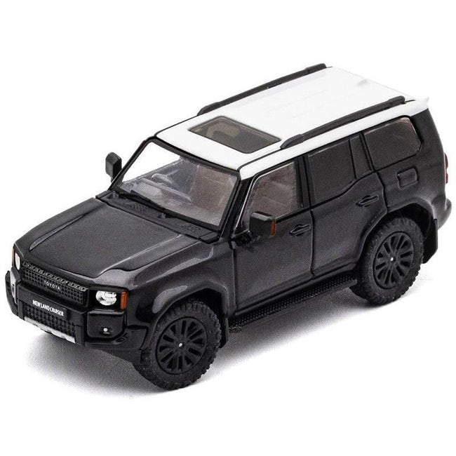 Toyota Land Cruiser Prado 250 Black with White Top 1/64 Diecast Model Car by GCD-GCD-ModelCars.com