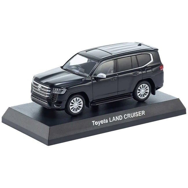 Toyota Land Cruiser ZX RHD (Right Hand Drive) Black with Mini Book No.14 1/64 Diecast Model Car by Kyosho-Kyosho-ModelCars.com