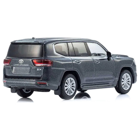 Toyota Land Cruiser ZX RHD (Right Hand Drive) Gray Metallic with Mini Book No.14 1/64 Diecast Model Car by Kyosho - Kyosho - ModelCars.com