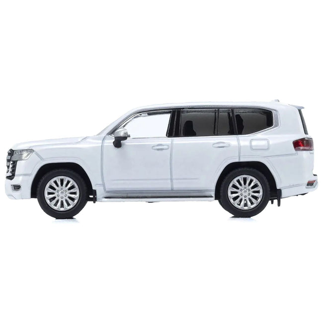 Toyota Land Cruiser ZX RHD (Right Hand Drive) White with Mini Book No.14 1/64 Diecast Model Car by Kyosho-Kyosho-ModelCars.com