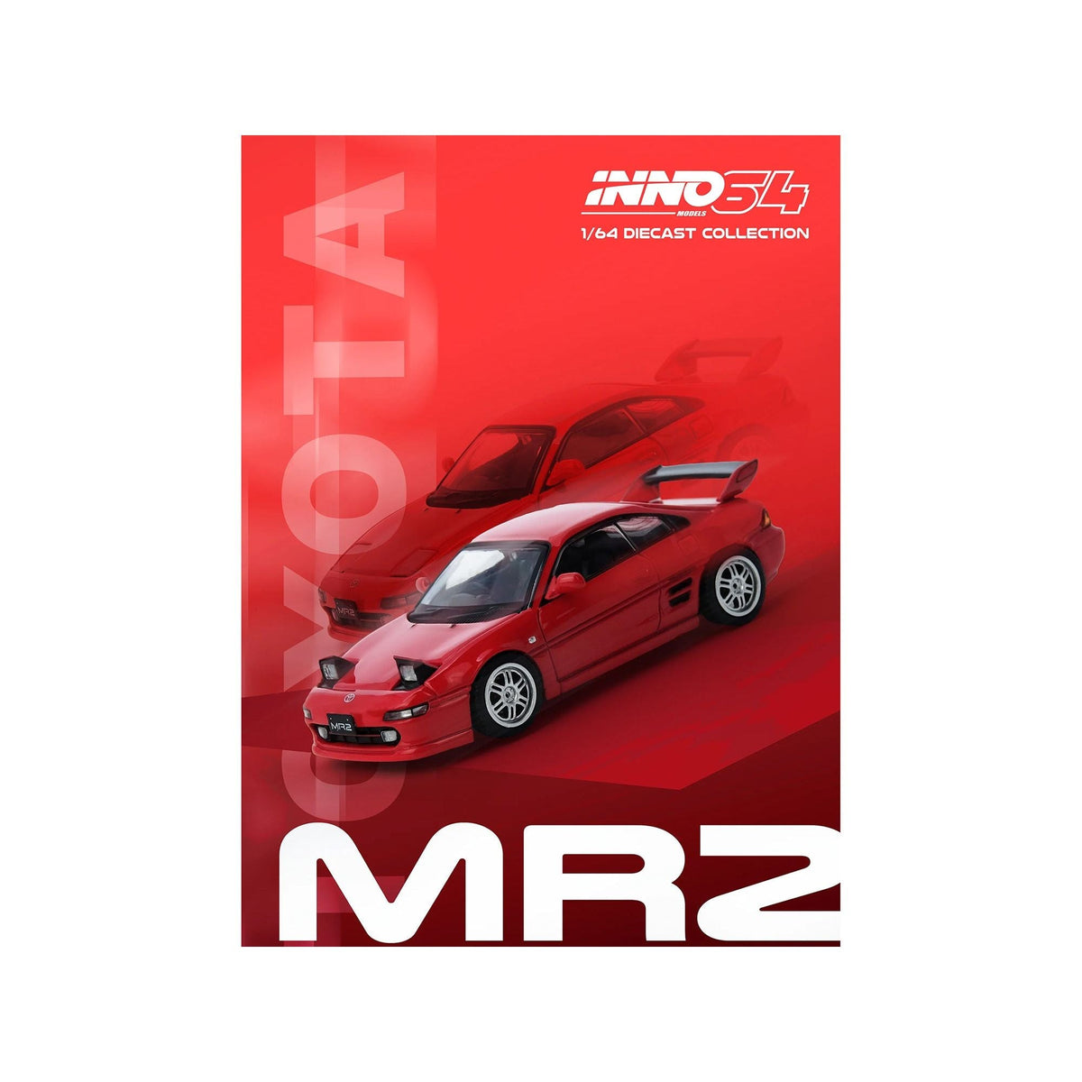 Toyota MR2 (SW20) RHD (Right Hand Drive) Red 1/64 Diecast Model Car by Inno Models-Inno Models-ModelCars.com