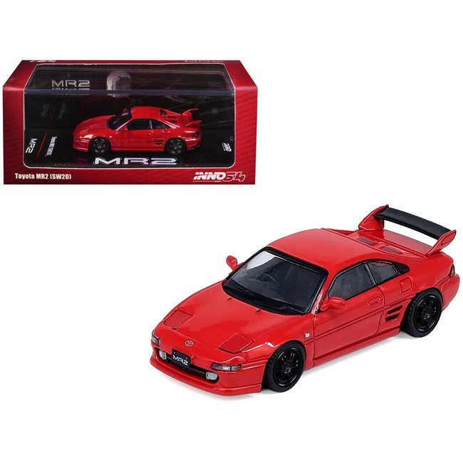 Toyota MR2 (SW20) RHD (Right Hand Drive) Red 1/64 Diecast Model Car by Inno Models-Inno Models-ModelCars.com