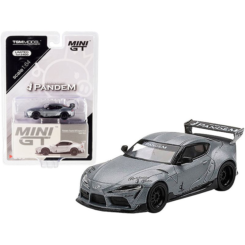 Toyota Pandem GR Supra V1.0 Matt Gray Metallic Limited Edition to 2400 pieces Worldwide 1/64 Diecast Model Car by True Scale Miniatures - True Scale Miniatures - ModelCars.com