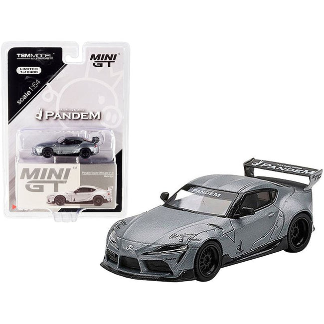 Toyota Pandem GR Supra V1.0 Matt Gray Metallic Limited Edition to 2400 pieces Worldwide 1/64 Diecast Model Car by True Scale Miniatures - True Scale Miniatures - ModelCars.com