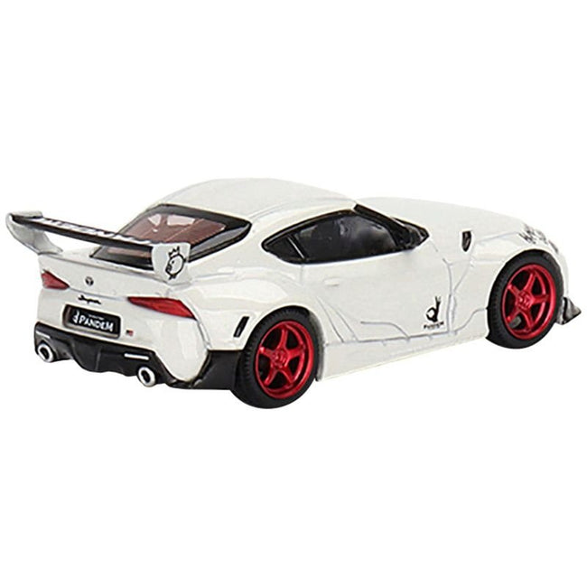 Toyota Pandem GR Supra V1.0 RHD (Right Hand Drive) Pearl White with Graphics Limited Edition to 2400 pieces Worldwide 1/64 Diecast Model Car by True Scale Miniatures - True Scale Miniatures - ModelCars.com