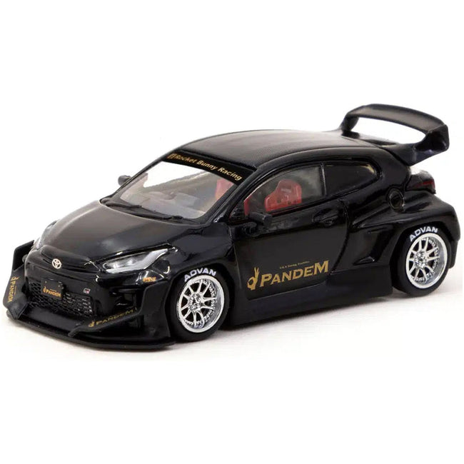 Toyota Pandem GR Yaris RHD (Right Hand Drive) Black "Road64" Series 1/64 Diecast Model Car by Tarmac Works-Tarmac Works-ModelCars.com