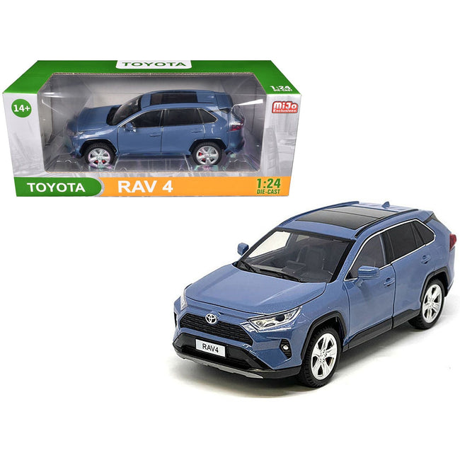 Toyota Rav4 Hybrid XLE Blue Metallic with Sunroof 1/24 Diecast Model Car-Other-ModelCars.com