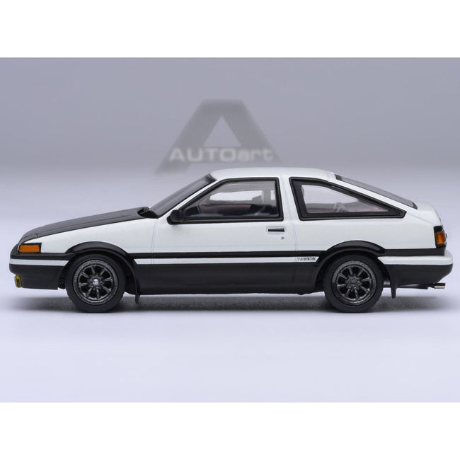 Toyota Sprinter Trueno (AE86) RHD (Right Hand Drive) "Project D Final Version" White with Graphics "Initial D" (1998-2021) TV Series 1/64 Diecast Model Car by Autoart-Autoart-ModelCars.com