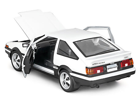 Toyota Sprinter Trueno AE86 RHD (Right Hand Drive) White with Black Stripes "Special Edition" Series 1/24 Diecast Model Car by Maisto-Maisto-ModelCars.com
