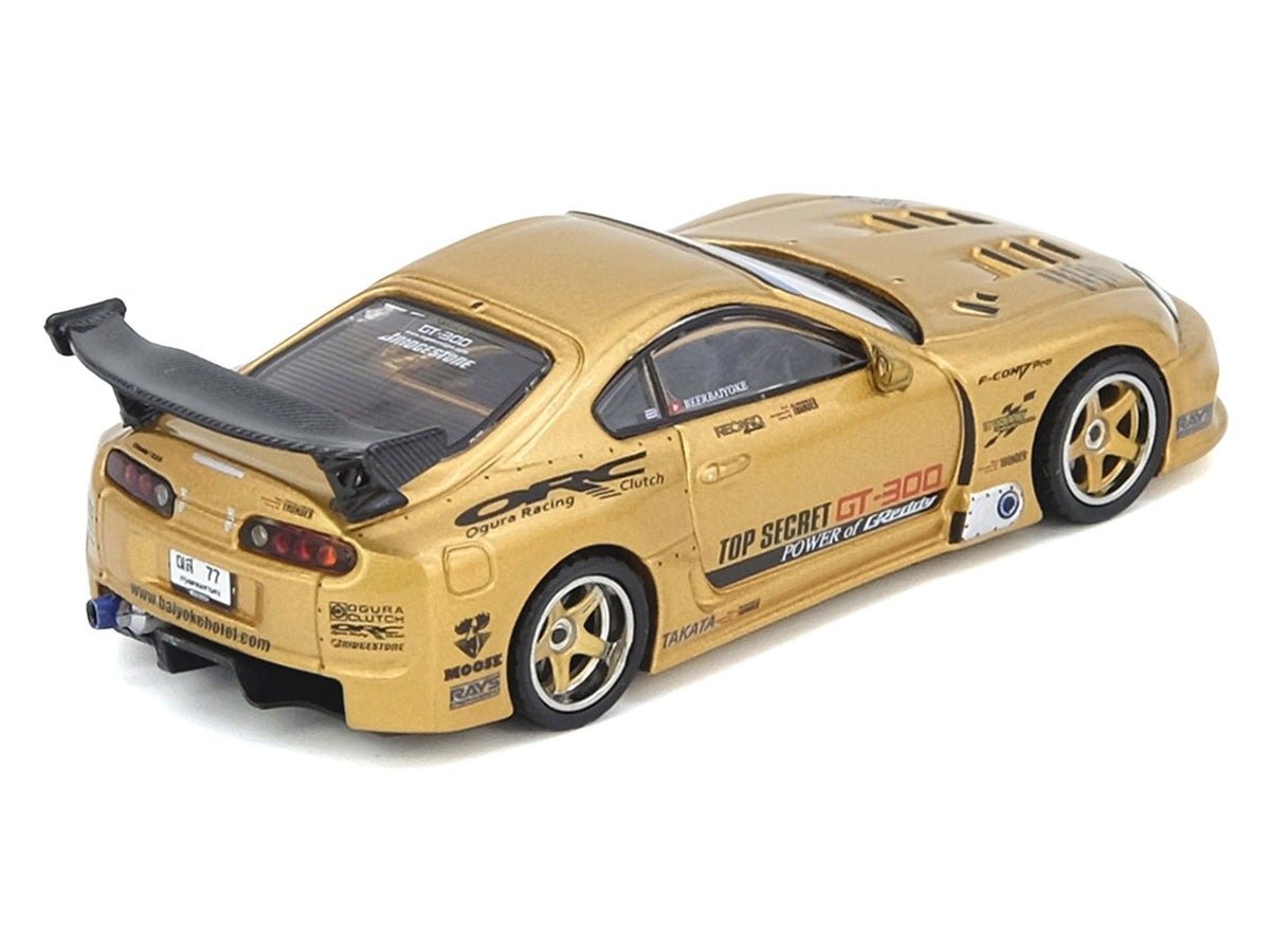 Toyota Supra (A80) "Top Secret Thailand" GT300 RHD (Right Hand Drive) Gold Metallic "Tokyo Auto Salon Kuala Lumpur 2025 Event Exclusive" 1/64 Diecast Model Car by Inno Models-Inno Models-ModelCars.com