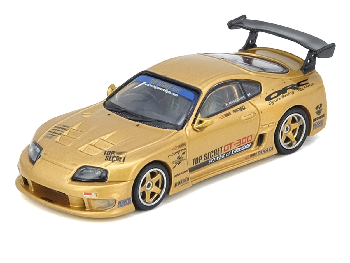Toyota Supra (A80) "Top Secret Thailand" GT300 RHD (Right Hand Drive) Gold Metallic "Tokyo Auto Salon Kuala Lumpur 2025 Event Exclusive" 1/64 Diecast Model Car by Inno Models-Inno Models-ModelCars.com