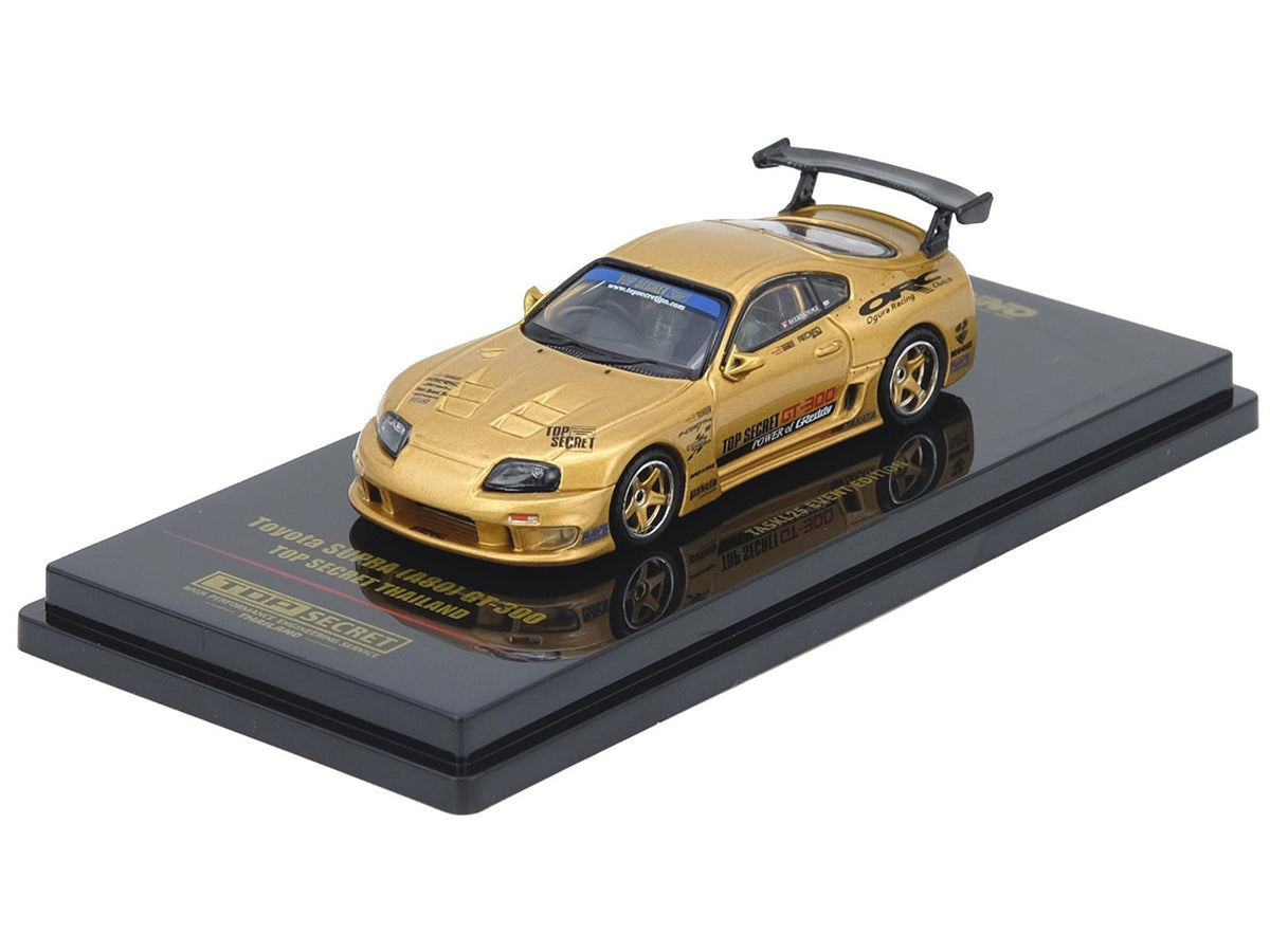 Toyota Supra (A80) "Top Secret Thailand" GT300 RHD (Right Hand Drive) Gold Metallic "Tokyo Auto Salon Kuala Lumpur 2025 Event Exclusive" 1/64 Diecast Model Car by Inno Models-Inno Models-ModelCars.com