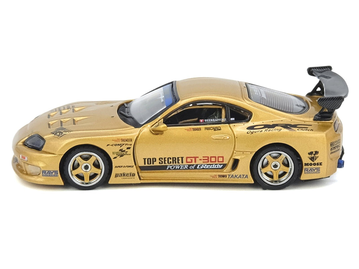 Toyota Supra (A80) "Top Secret Thailand" GT300 RHD (Right Hand Drive) Gold Metallic "Tokyo Auto Salon Kuala Lumpur 2025 Event Exclusive" 1/64 Diecast Model Car by Inno Models-Inno Models-ModelCars.com
