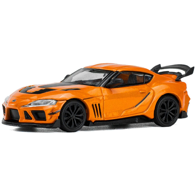 Toyota Supra "DarwinPro 66G WBK" Orange Metallic 1/64 Diecast Model Car by Pop Race-Pop Race-ModelCars.com
