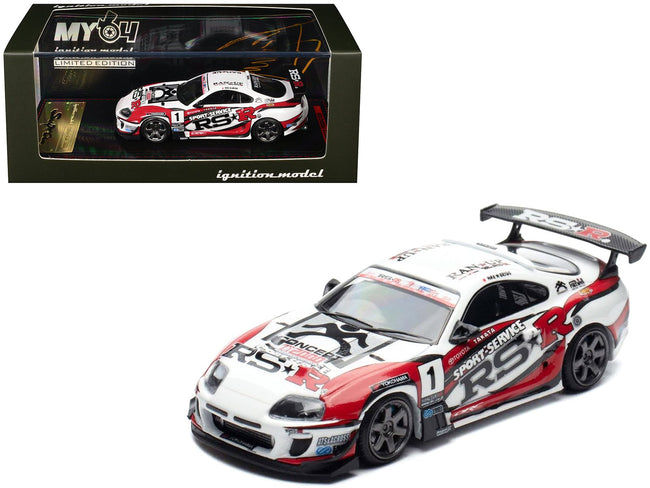 Toyota Supra (JZA80) RZ RHD (Right Hand Drive) 1 "Sport Service RSR" White with Graphics "Malaysia Exclusive" 1/64 Diecast Model Car by Ignition Model-Ignition Model-ModelCars.com