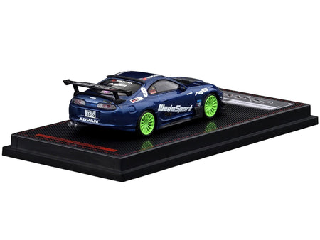 Toyota Supra (JZA80) RZ RHD (Right Hand Drive) 9 "WedsSport" Blue Metallic with Graphics 1/64 Diecast Model Car by Ignition Model-Ignition Model-ModelCars.com