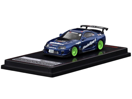 Toyota Supra (JZA80) RZ RHD (Right Hand Drive) 9 "WedsSport" Blue Metallic with Graphics 1/64 Diecast Model Car by Ignition Model-Ignition Model-ModelCars.com