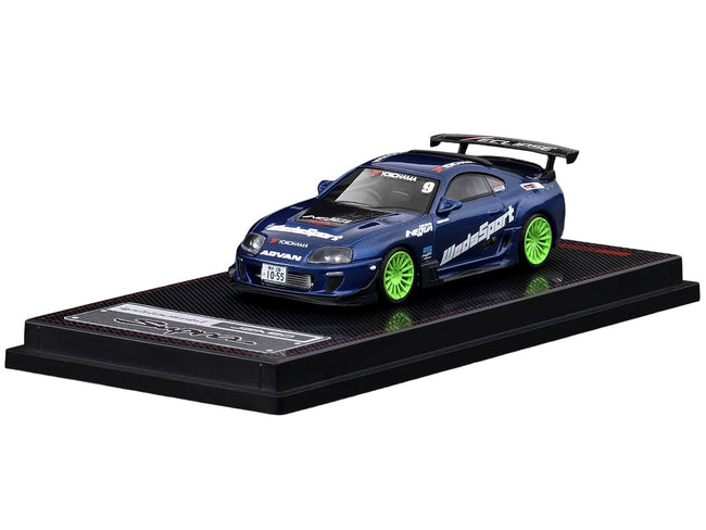 Toyota Supra (JZA80) RZ RHD (Right Hand Drive) 9 "WedsSport" Blue Metallic with Graphics 1/64 Diecast Model Car by Ignition Model-Ignition Model-ModelCars.com