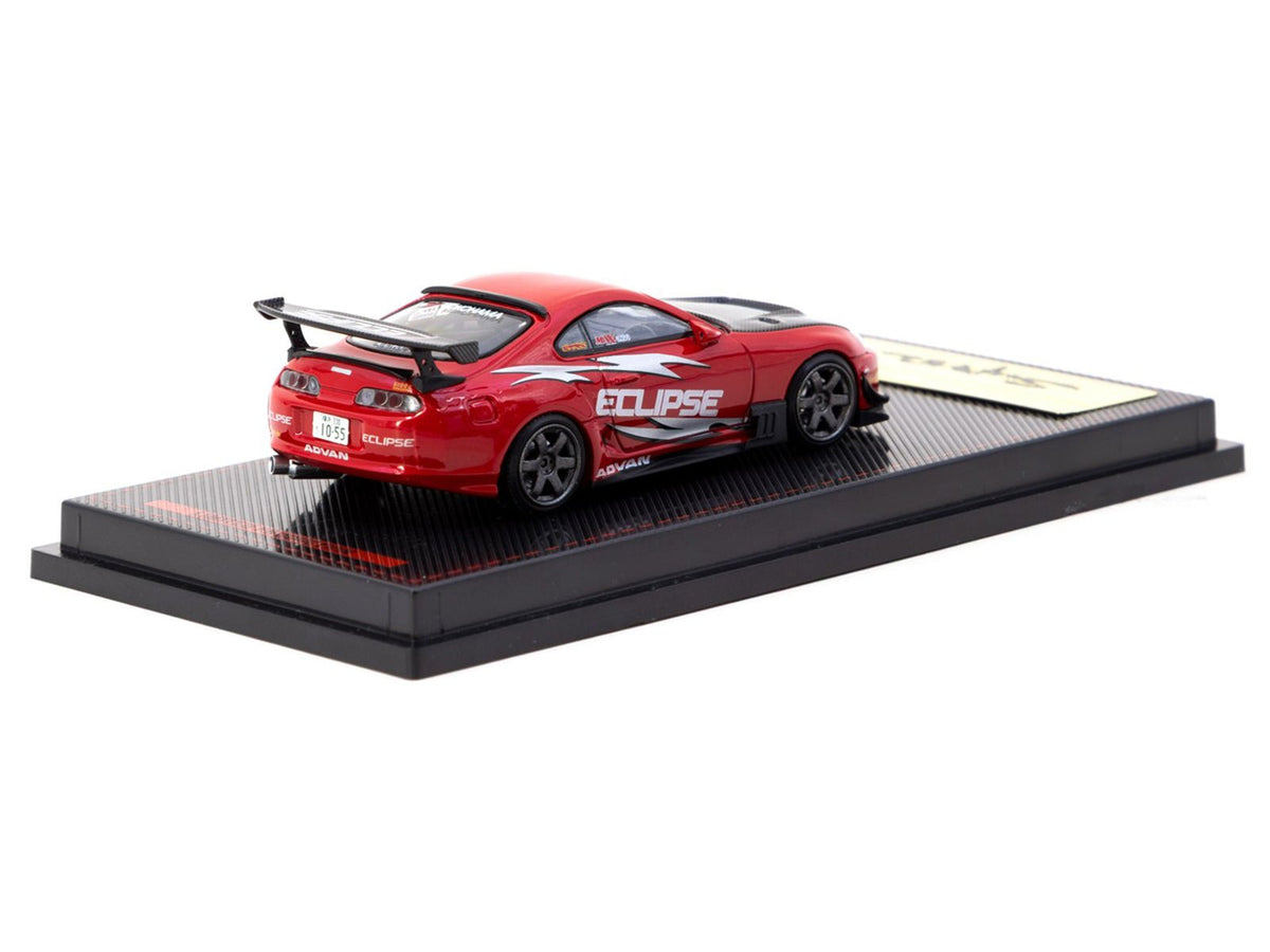 Toyota Supra (JZA80) RZ RHD (Right Hand Drive) "Eclipse Racing Concept" Red with Carbon Hood 1/64 Diecast Model Car by Ignition Model-Ignition Model-ModelCars.com