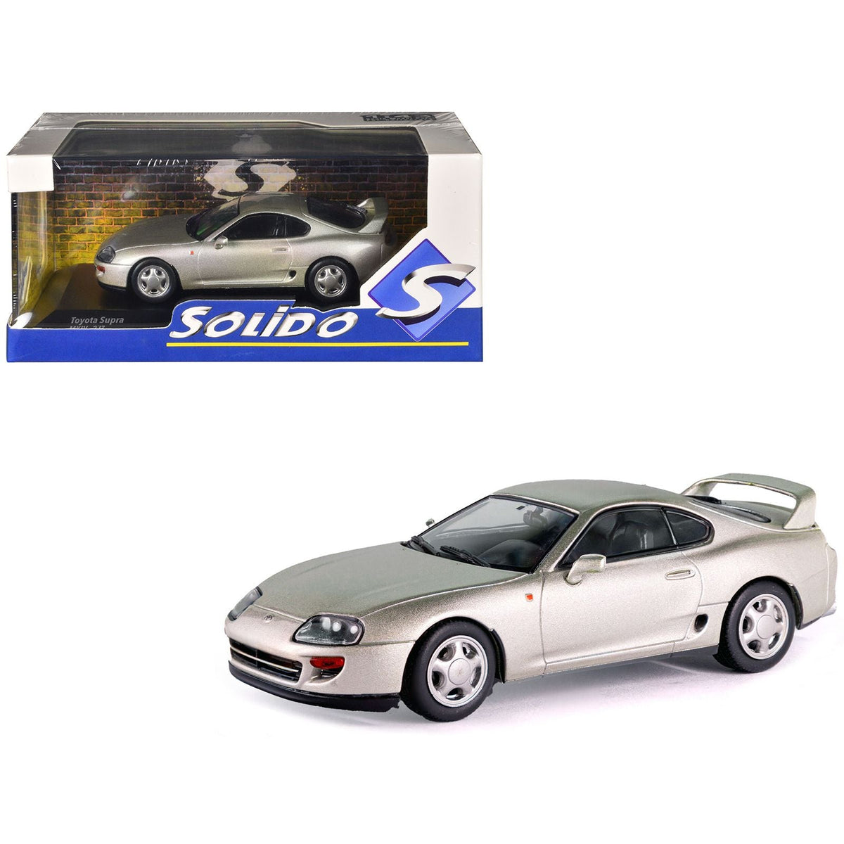 Toyota Supra MKIV Silver Metallic 1/43 Diecast Model Car by Solido-Solido-ModelCars.com