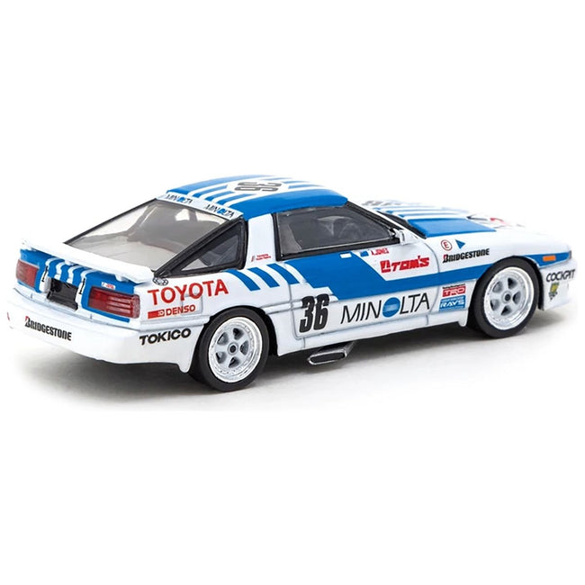 Toyota Supra RHD (Right Hand Drive) 36 Alan Jones "Minolta" Macau Guia Race (1987) "Hobby64" Series 1/64 Diecast Model Car by Tarmac Works - Tarmac Works - ModelCars.com