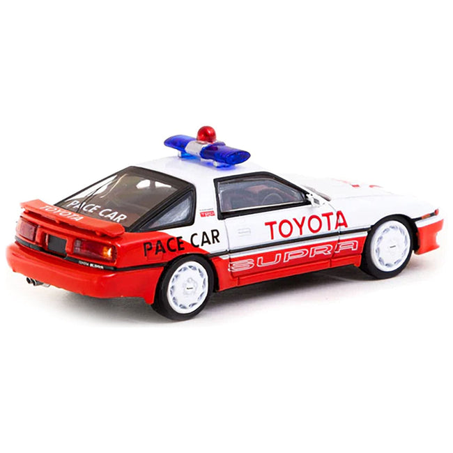 Toyota Supra RHD (Right Hand Drive) White and Red "Pace Car" "Hobby64" Series 1/64 Diecast Model Car by Tarmac Works - Tarmac Works - ModelCars.com
